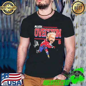 Alex Ovechkin Washington Capitals NHL hockey cartoon signature vintage shirt