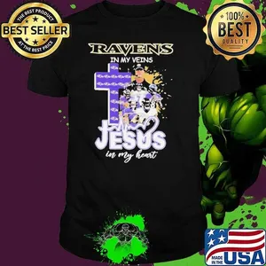 Baltimore Ravens In My Veins Jesus In My Heart Coach And Players Cross Signatures  shirts