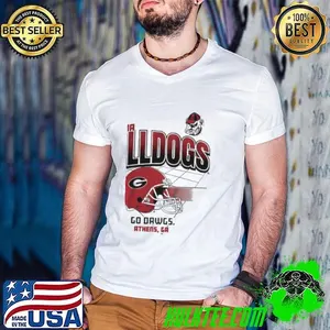 Georgia Bulldogs Football go Dawgs helmet grid shirt