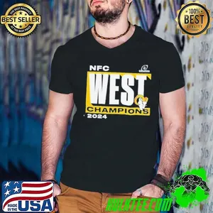 Los Angeles Rams 2024 NFC West Division Champions Big & Tall Conquer Shirt