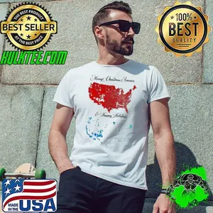 Merry Christmas America results map and happy holiday Shirt