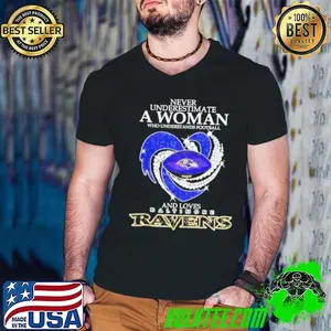 Never underestimate a nurse who understands football and loves Baltimore Ravens shirt