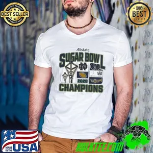 Notre Dame Fighting Irish College Football Playoff 2025 Sugar Bowl Champions Victory Ahead T Shirts