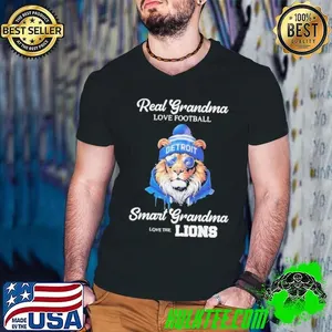 Real Grandma Love Football Smart Grandma Love The Detroit Lions NFL shirt