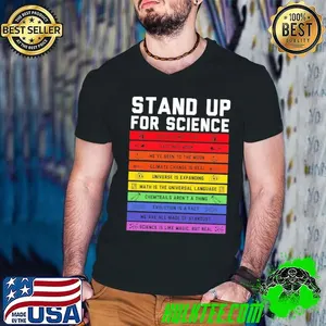 Stand Up For Science Flat Earth Conspiracy Earth Is Not Flat Lgbt T-Shirt