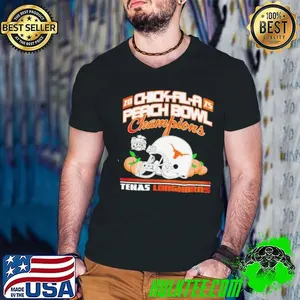 Texas Longhorns champions 2025 Chick fil A Peach Bowl helmet shirt