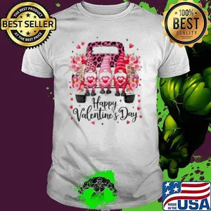 Three Gnomes And Leopard Truck Happy Valentine's Day Shirt