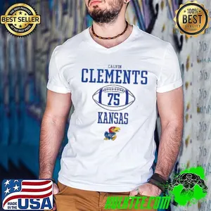 Top Calvin Clements Kansas Jayhawks Ash Rally  Shirt