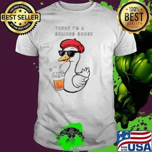 Top Today I Am A Serious Goose Funny Beret And Sunglasses Shirt