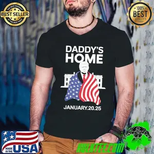 Trump Daddys Home White House American Flag T-Shirt