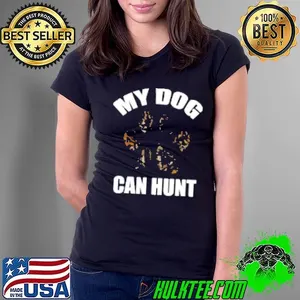 Vintage Hunting Camouflage Dog Paw Print My Dog Can Hunt Pullover Shirt