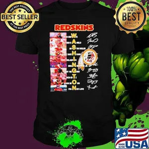 Washington Commanders Redskins all team signature shirt