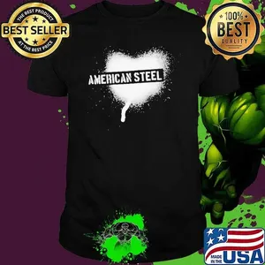 American Steel Spray Paint Heart   shirt