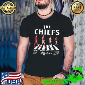 Chiefs Walking Abbey Road Andy Reid Travis Kelce Patrick Mahomes Chris Jones  Shirt