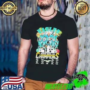 Eagles Super Bowl LIX Champions signatures shirt