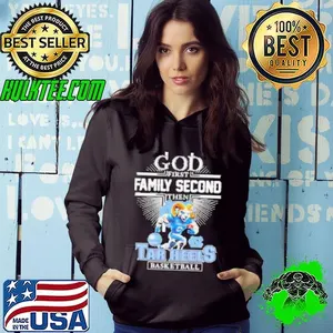 God First Family Second Then North Carolina Tar Heels UNC Basketball Mascot  Shirt