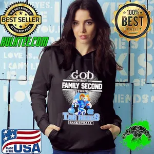 God first family second then Tar Heels basketball mascot Shirt