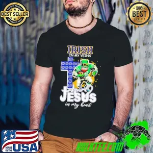 Irish in my veins Jesus in my heart mascot Shirt