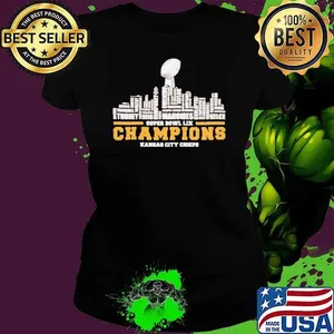Kansas City Chiefs 2025 Super Bowl LIX champions team players city skyline shirt