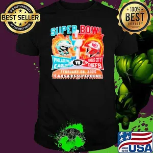 Kansas City Chiefs Vs Philadelphia Eagles February 09 2025 Super Bowl Lix Helmet Shirt