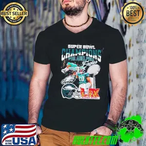 Lix Super Bowl Champions Philadelphia Eagles Football 2025 Shirt