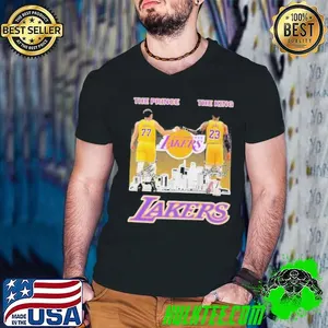 Luka Doncic X Lebron James Los Angeles Lakers NBA Number 77 The Prince Number 23 The King Signatures  shirt