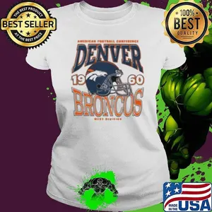 Nice Denver Broncos Classic Team Helmet Shirt