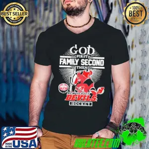 Od First Family Second Then New Jersey Devils Hockey Mascot Shirt