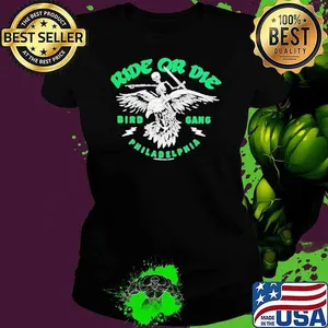 Philadelphia Eagles Philly Ride Or Die Bird Gang Skeleton Knife T shirts