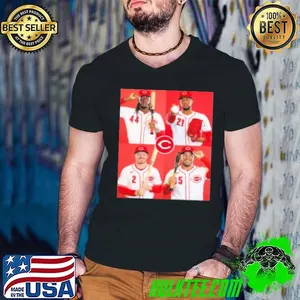 Poster Cincinnati Reds MLB Photo Day Elly De La Cruz, Hunter Greene, Gavin Lux And Jose Trevino Shirt