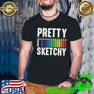 Pretty Sketchy Color Pencils Cool Painter Artist Art Shirt