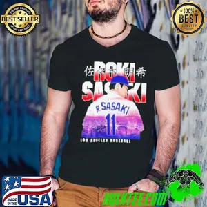 Roki Sasaki Los Angeles Dodgers Landmark city skyline shirt