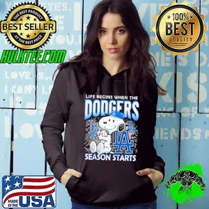 Snoopy life begins when the Dodgers season starts Shirt