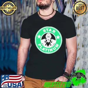 Star Platinum Starbucks Logo Parody  shirt