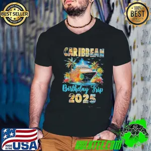 Caribbean Birthday Trip 2025 Birthday Cruise Vacation Party Shirt
