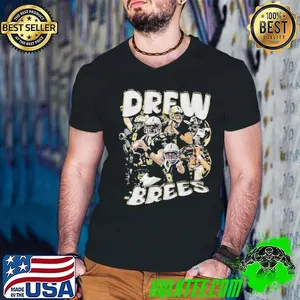 Drew Brees American former professional football quarterback Retro Vintage T-Shirt