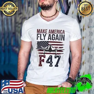 F 47 Air Force Fighter Jet Trump MAGA American Flag shirt