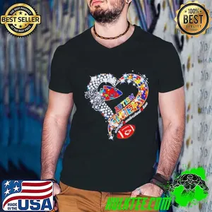 Kansas City Chiefs Autism Accept Understand Love Heart Shirt