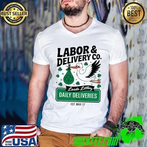 Labor And Delivery St Patrick's Day Lucky L&D Nurse Shamrock T-Shirt
