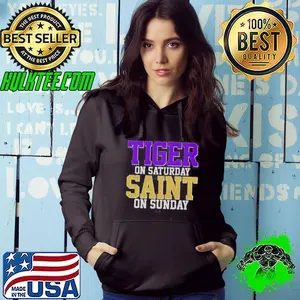 Nice Tiger On Saturday Saint On Sunday Louisiana Football  Shirt