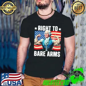 Right To Bare Arms Us Flag 4th Of July Gym Workout T-Shirt