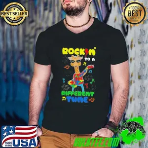 Rock On To A Different Tune Autism Rock Support Shirt