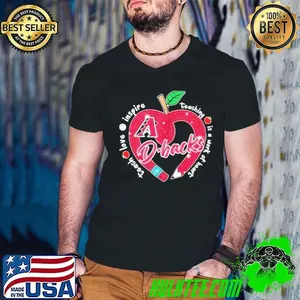 Arizona Diamondbacks teach love inspire teaching is a work of heart shirt