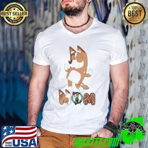 Bluey Mom Boston Celtics Basketball cute shirt