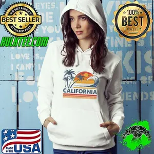 California Vacation Sunset Cute 70s Vintage Retro Beach Shirt