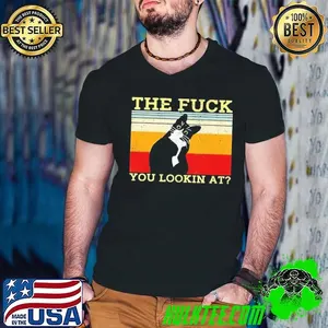 Cat the fuck you lookin at vintage shirt