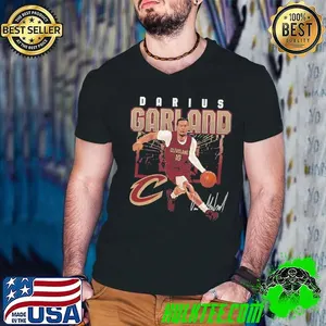Darius Garland Cleveland Cavaliers MLB basketball player shattered signature shirt