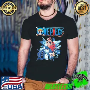 Detroit Tigers One Piece Monkey D. Luffy shirt