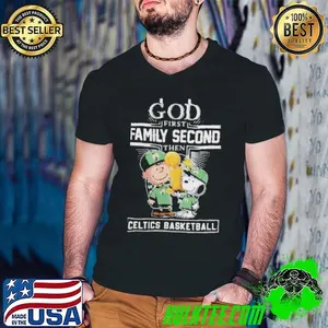 God First Family Second Then Boston Celtics Basketball Nba Trophy 2025 Shirt