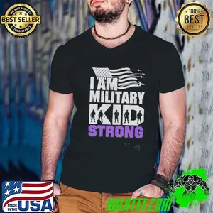 Good I Am Military Strong Purple Up Military Child Month Shirt